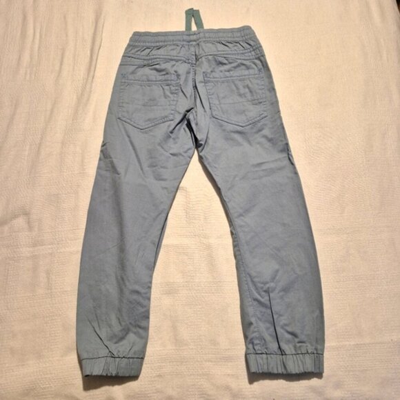 Lindex girls or boys size 6-7 light blue pull on pants with pockets & drawstring - Picture 3 of 6